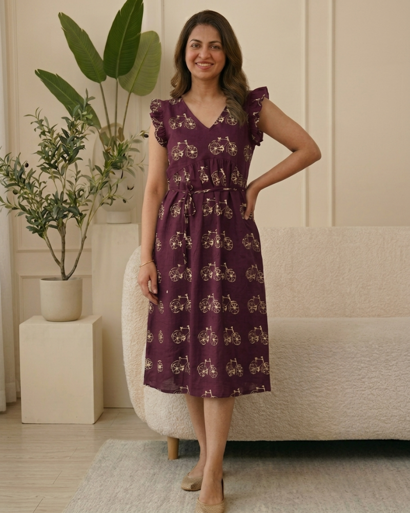 Women's Premium Cotton Nighty Frock - Image 3