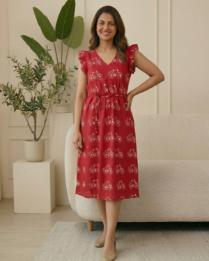 Women's Premium Cotton Nighty Frock