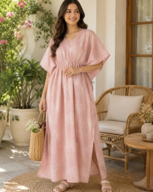 Women's Printed Cotton Kaftan